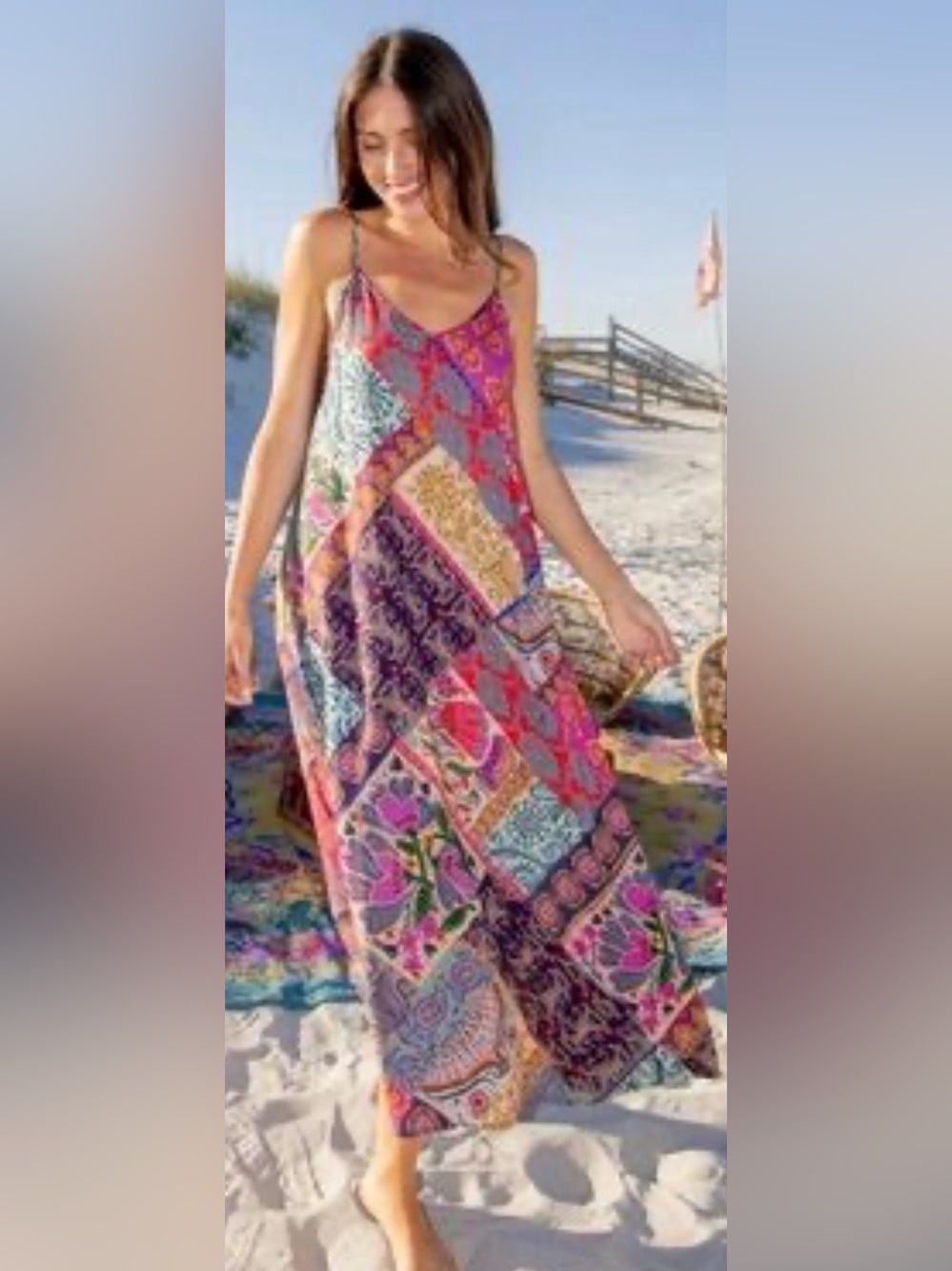 NWT Natural Life Gracie Boho Slip Dress Sz XS Rayon - Picture 2 of 5